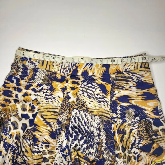 ASTR The Label Women's Abstract Animal Print Ruffle Shorts Sz Small Boho Chic